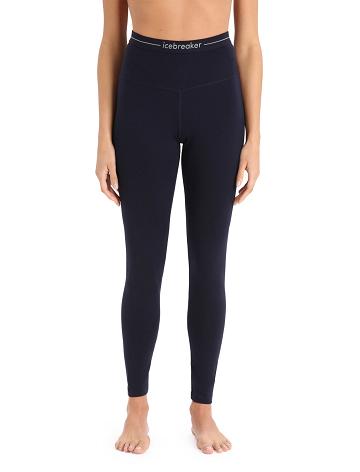 Midnight Navy Icebreaker Merino 260 Tech High Rise Leggings Women's Base Layers | AU 1851WNBY